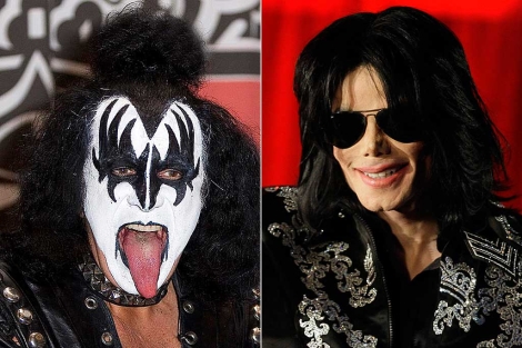El músico de Kiss, Gene Simmons, y el fallecido cantante, Michael Jackson.