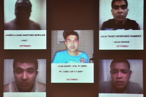 Imagen de cinco detenidos por el ataque del casino en Monterrey. | Afp