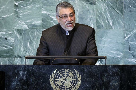 Lugo hablate ante la Asamble General de la ONU en Nueva York. | AP