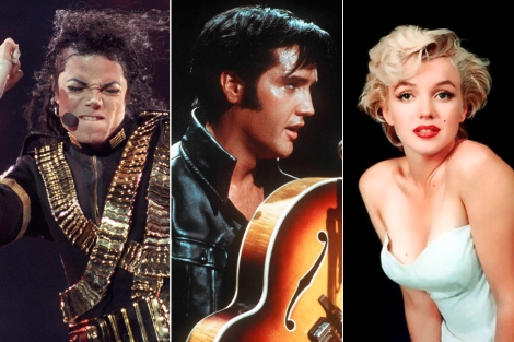 Jackson, Presley y Monroe.