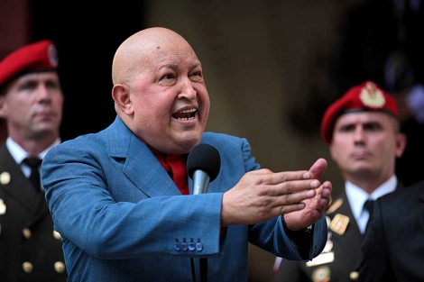 Chvez habla en el Palacio de Miraflores en Caracas. | AP