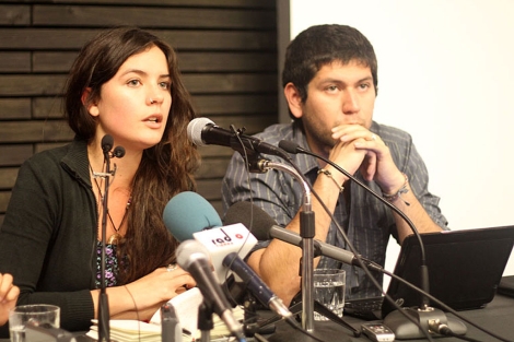Camila Vallejo durante el Congreso Sudamericano de Corresponsales. I J.B.