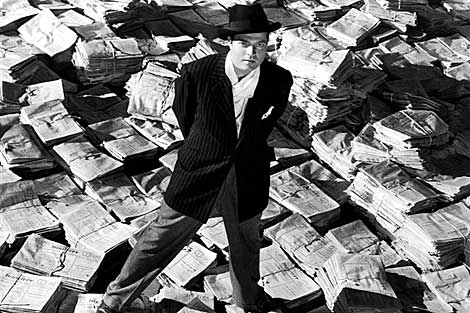 Orson Welles en un fotograma de la película 'Ciudadano Kane'.