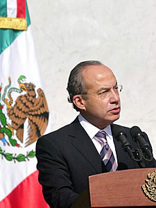 El presidente Felipe Caldern.