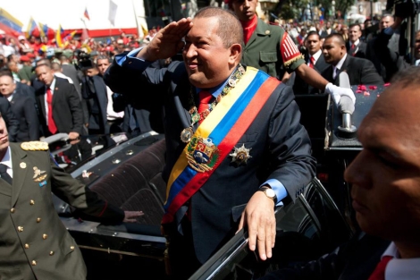 El presidente de Venezuela, Hugo Chvez, a su llegada a la Asamblea Nacional. | Efe