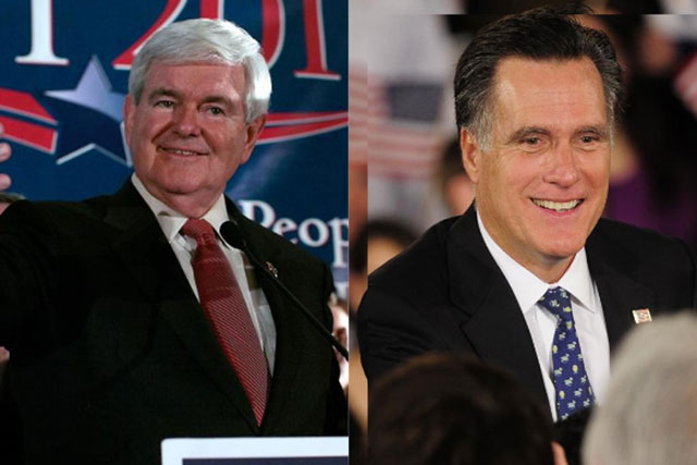 Mitt Romney y Newt Gingrich en las primarias de Carolina del Sur. | Afp