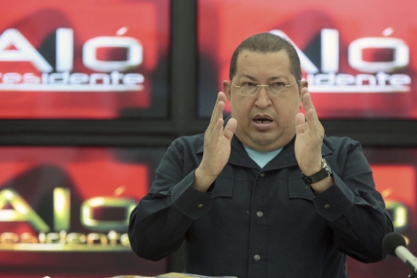 Hugo Chvez en 'Al Presidente'.| Efe