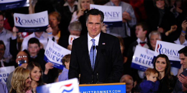 Mitt Romney en Nevada, donde se han celebrado caucus esta noche. | Afp