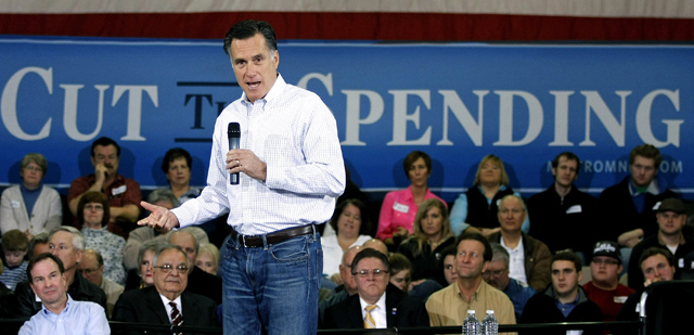 El candidato republicano Mitt Romney durante uno de sus discursos. | Afp