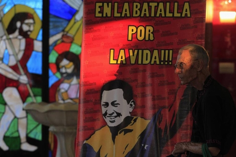 Cartel en apoyo de Chvez en Managua, Nicaragua. | Reuters