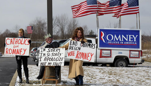 Simpatizantes de Romney en Ohio, uno de los estados más reñidos.| Afp