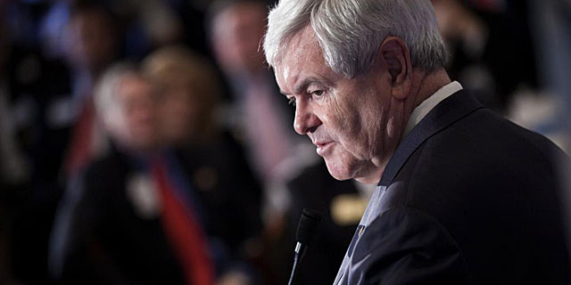El republicano Newt Gingrich pronuncia un discurso en Atlanta, Georgia. | AFP