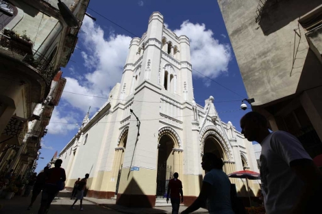 La Iglesia de la Caridad, donde se han encerrado 13 disidentes cubanos. | Reuters