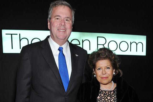 Jeb Bush con su mujer.| Afp