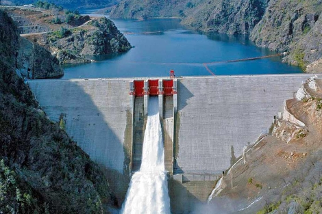 Una presa de generacin hidralica de Endesa en Chile.