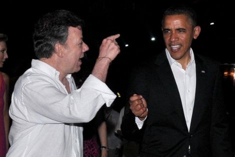 Llegada de Obama a la fiesta inaugural de la cumbre en Cartagena. | Efe