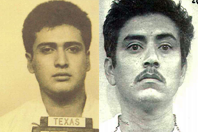 Carlos DeLuna (izq.), ejecutado en 1989, y Carlos Hernndez.