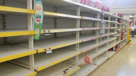 Desabastecimiento en un supermercado.| Foto: La Voz