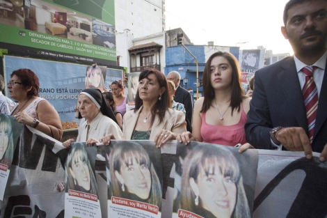 La madre de Marita Vern, Susana Trimarco, en una manifestacin contra la trata de blancas.| Efe