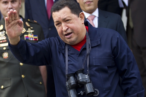 Chvez en su comparecencia pblica.| Reuters/Carlos Garca Rawlins