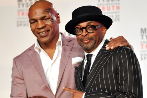 El ex boxeador Mike Tyson junto al director de cine Spike Lee. | Afp