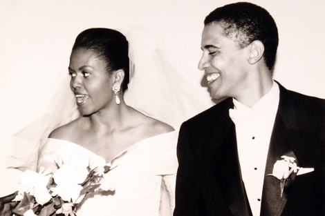 Los Obama, el da de su boda. | Facebook