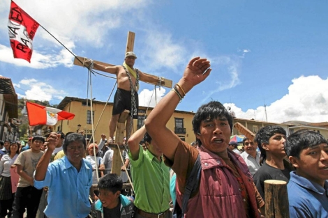 Protestas mineras de los ltimos meses en Cajamarca, Per. |