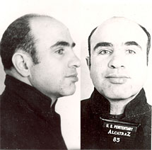Al Capone, en su ficha policial. | FBI