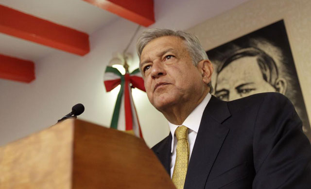 López Obrador durante su discurso.| Reuters