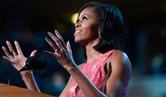Michelle Obama, durante su discurso anoche en Charlotte. | EFE | Vea ms imgenes