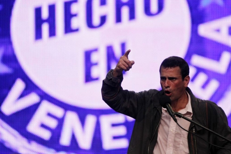 Henrique Capriles durante su discurso.| Efe