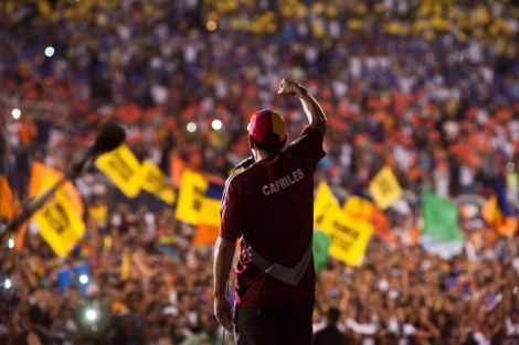 Capriles, durante un mitin en en Barquisimeto. | EFE