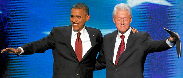 Barack Obama y Bill Clinton, durante al convención demócrata en Charlotte, Carolina del Norte. | E. M.