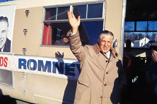 George Romney, durante un acto electoral en 1968 en Plaistow. | E.M.
