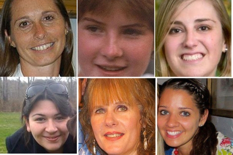 De izqda. a dcha. y de arriba a abajo, las maestras asesinadas: Dawn Hocksprug, Anne Marie Murphy, Lauren Russeau, Rachel Davino, Mary Sherlach y Victoria Soto.