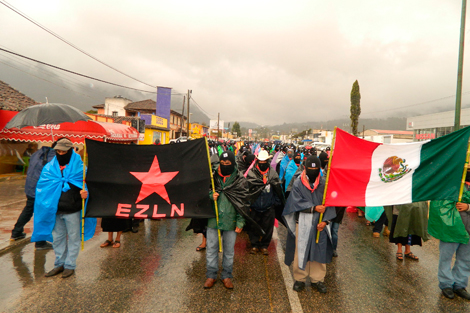 Manifestantes del Ejrcito Zapatista de Liberacin Nacional (EZLN), en Chiapas. | Efe