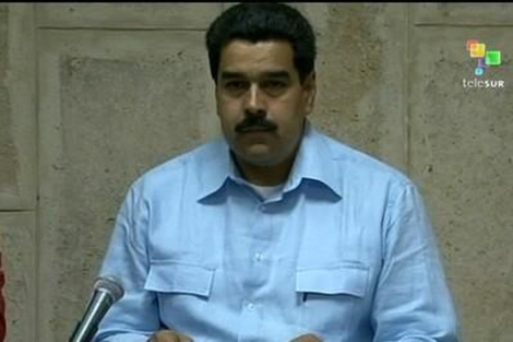 Nicolás Maduro en su comparecencia este domingo en La Habana. | Afp