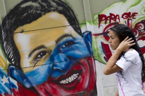 Un mural de Chvez en Caracas.| Reuters