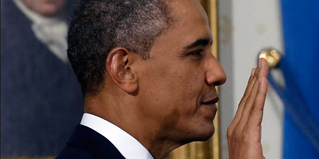Obama jura su cargo en un acto privado en la Casa Blanca. | Afp