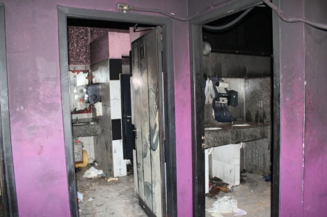 Interior de la discoteca Kiss tras el incendio