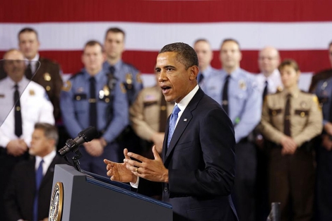 El presidente Obama durante su discurso en Minneapolis. | Reuters