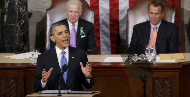 Obama durante su discurso en el Capitolio. | Reuters