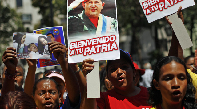 Seguidores de Hugo Chvez en la Plaza Bolvar de Caracas. | Reuters