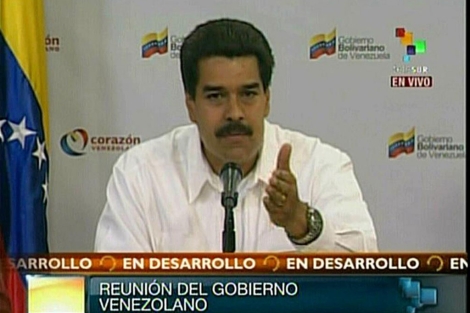 Maduro habla en la televisión estatal