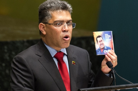 El canciller venezolano, Elas Jaua, durante un homenaje a Chvez. | Afp