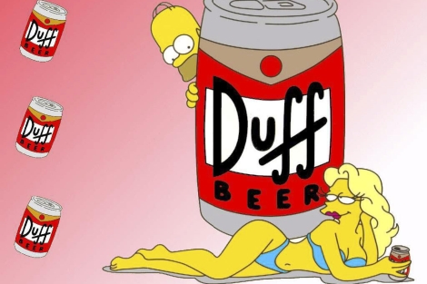 Hommer Simpson y la cerveza Duff