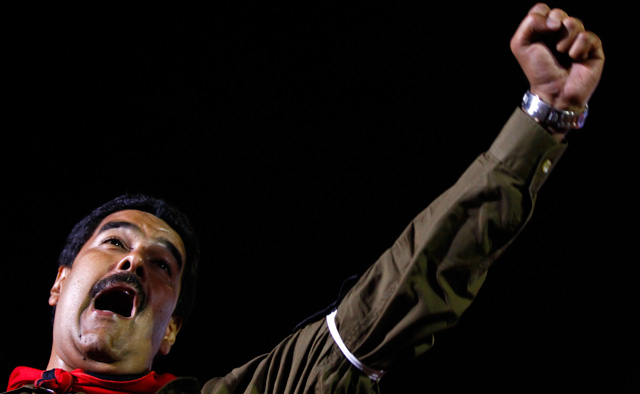 Nicolás Maduro durante un mitin de campaña en Caracas. | Reuters