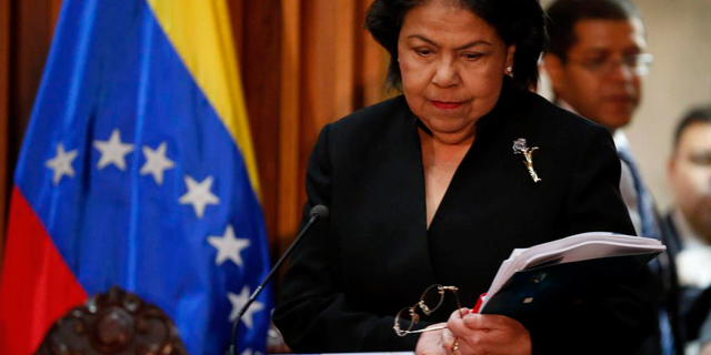 La presidenta del Tribunal Supremo de Justicia de Venezuela, en una comparecencia reciente.