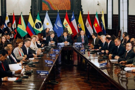 El presidente de Per, Ollanta Humala, lidera la reunin de emergencia con los presidentes de Unasur | Reuters