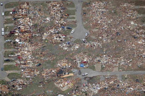 Imagen aérea de la destrucción de Moore. | Reuters